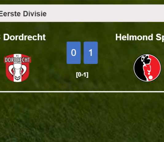 Helmond Sport conquers FC Dordrecht 1-0 with a late and unfortunate own goal from L. Bossin