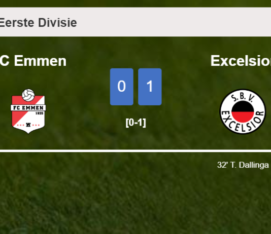 Excelsior tops FC Emmen 1-0 with a goal scored by T. Dallinga
