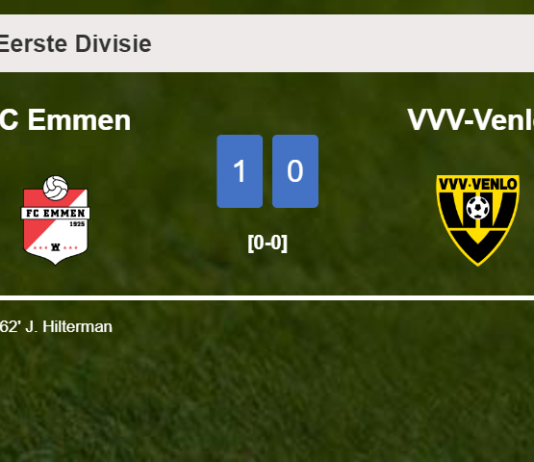 FC Emmen beats VVV-Venlo 1-0 with a goal scored by J. Hilterman