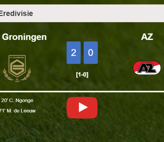 FC Groningen overcomes AZ 2-0 on Sunday. HIGHLIGHTS
