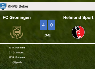 FC Groningen crushes Helmond Sport 4-0 with a great performance