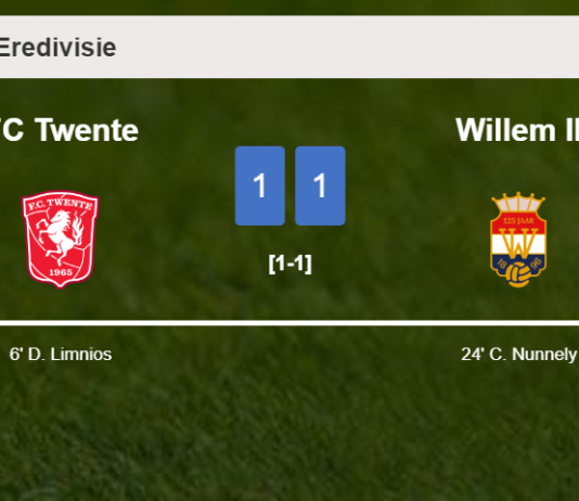 FC Twente and Willem II draw 1-1 on Sunday