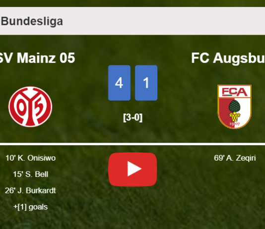 FSV Mainz 05 destroys FC Augsburg 4-1 with a superb match. HIGHLIGHTS