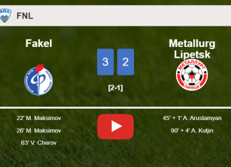 Fakel defeats Metallurg Lipetsk 3-2. HIGHLIGHTS