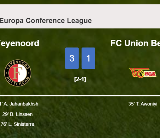 Feyenoord overcomes FC Union Berlin 3-1