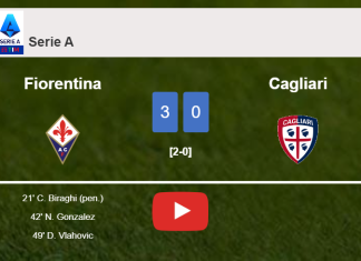 Fiorentina defeats Cagliari 3-0. HIGHLIGHTS
