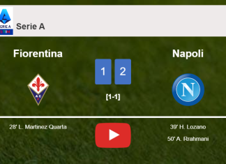 Napoli recovers a 0-1 deficit to best Fiorentina 2-1. HIGHLIGHTS