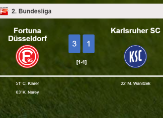Fortuna Düsseldorf conquers Karlsruher SC 3-1