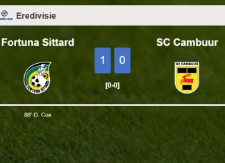 Fortuna Sittard overcomes SC Cambuur 1-0 with a late goal scored by G. Cox. Interview