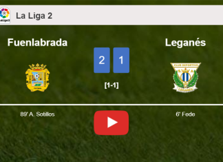 Fuenlabrada recovers a 0-1 deficit to best Leganés 2-1. HIGHLIGHTS