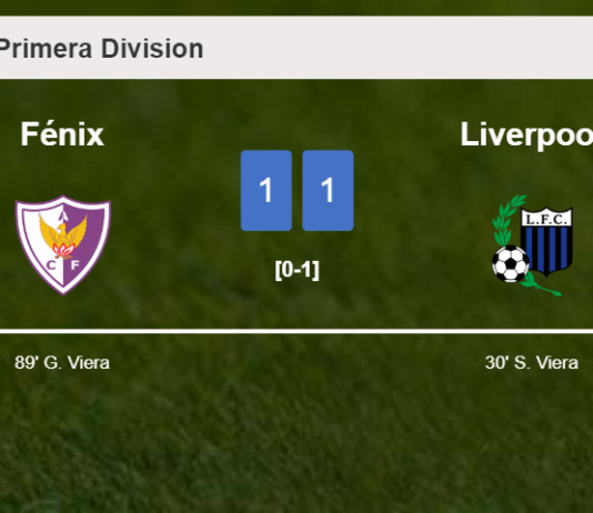 Fénix snatches a draw against Liverpool