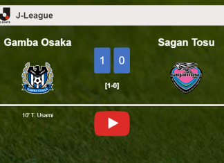 Gamba Osaka tops Sagan Tosu 1-0 with a goal scored by T. Usami. HIGHLIGHTS