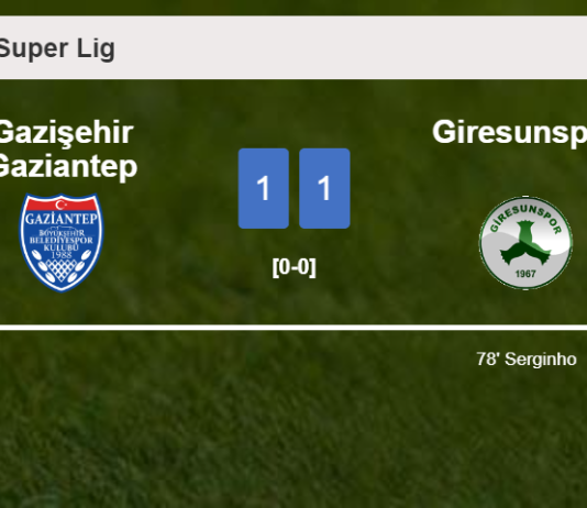 Gazişehir Gaziantep grabs a draw against Giresunspor