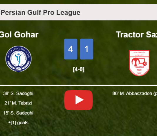 Gol Gohar crushes Tractor Sazi 4-1 with an outstanding performance. HIGHLIGHTS