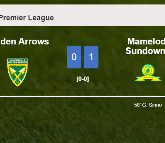 Mamelodi Sundowns conquers Golden Arrows 1-0 with a goal scored by G. Sirino