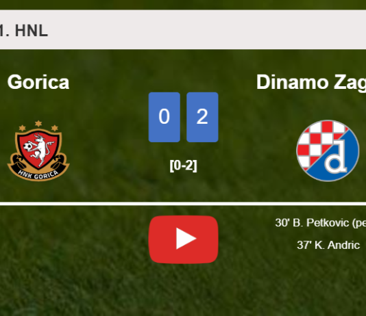 Dinamo Zagreb overcomes Gorica 2-0 on Saturday. HIGHLIGHTS