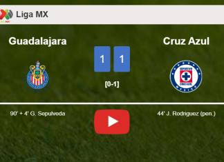 Guadalajara clutches a draw against Cruz Azul. HIGHLIGHTS