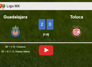 Guadalajara surprises Toluca with a 2-0 win. HIGHLIGHTS