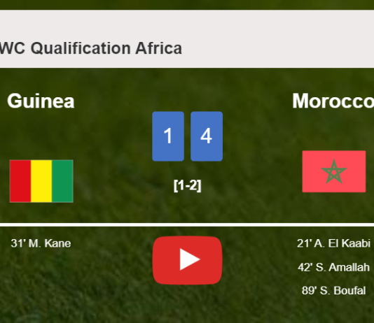 Morocco defeats Guinea 4-1. HIGHLIGHTS