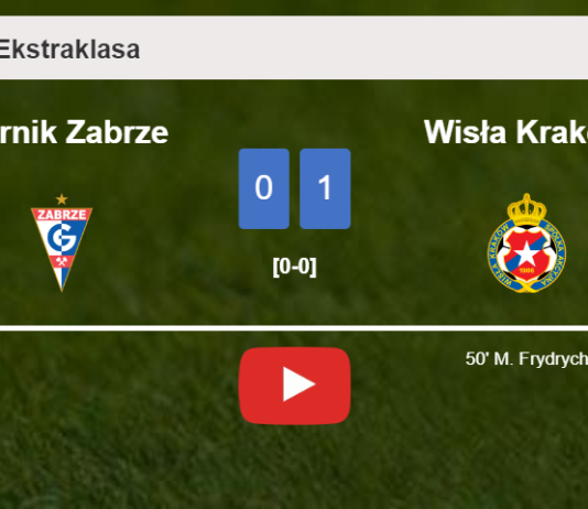 Wisła Kraków prevails over Górnik Zabrze 1-0 with a goal scored by M. Frydrych. HIGHLIGHTS