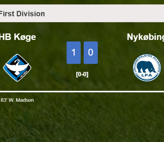 HB Køge overcomes Nykøbing 1-0 with a goal scored by W. Madsen
