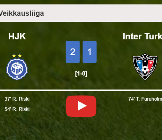 HJK overcomes Inter Turku 2-1. HIGHLIGHTS