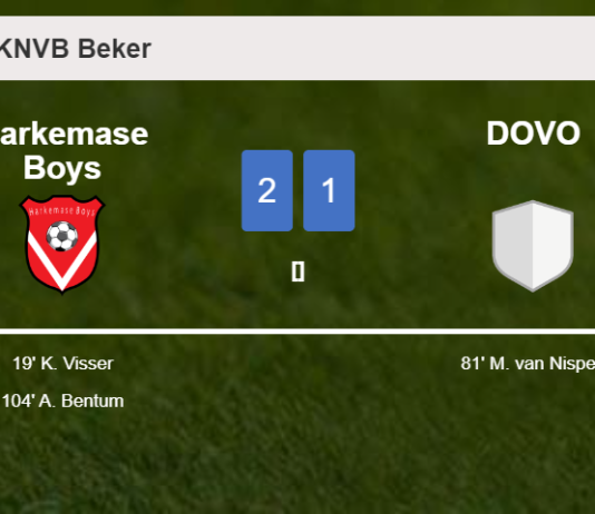 Harkemase Boys snatches a 2-1 win against DOVO