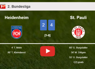 St. Pauli overcomes Heidenheim 4-2. HIGHLIGHTS