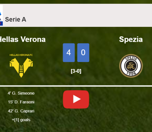 Hellas Verona destroys Spezia 4-0 with a superb match. HIGHLIGHTS