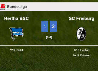 SC Freiburg overcomes Hertha BSC 2-1