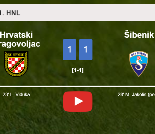 Hrvatski Dragovoljac and Šibenik draw 1-1 on Saturday. HIGHLIGHTS