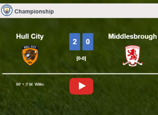 Hull City tops Middlesbrough 2-0 on Saturday. HIGHLIGHTS