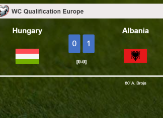 Albania prevails over Hungary 1-0 with a goal scored by A. Broja