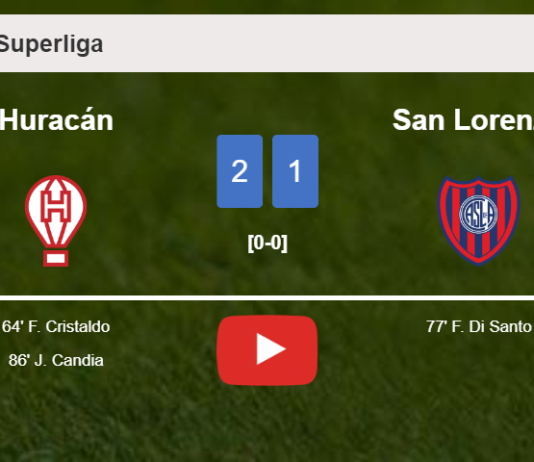 Huracán grabs a 2-1 win against San Lorenzo 2-1. HIGHLIGHTS
