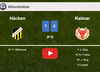 Kalmar tops Häcken 4-1. HIGHLIGHTS