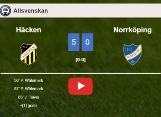 Häcken liquidates Norrköping 5-0 playing a great match. HIGHLIGHTS