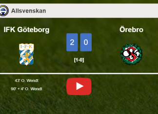 O. Wendt scores a double to give a 2-0 win to IFK Göteborg over Örebro. HIGHLIGHTS
