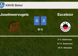 Excelsior demolishes IJsselmeervogels with 2 goals from H. Botermans