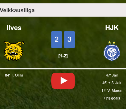 HJK conquers Ilves 3-2. HIGHLIGHTS