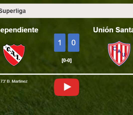 Independiente defeats Unión Santa Fe 1-0 with a goal scored by B. Martinez. HIGHLIGHTS