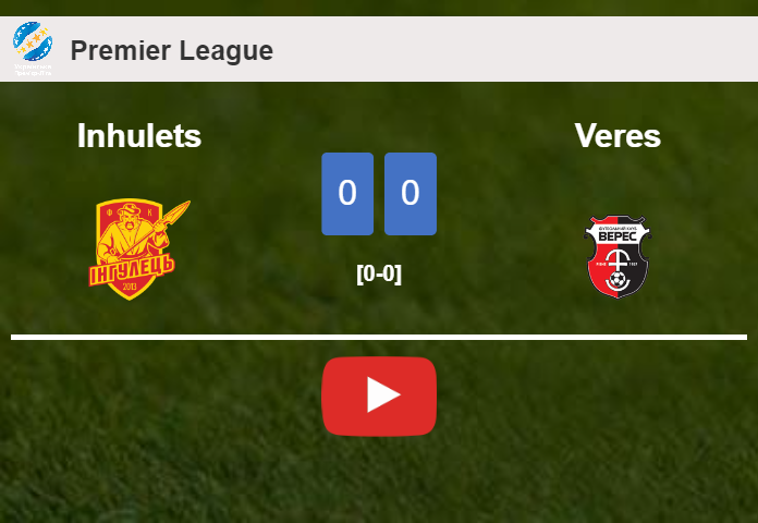 Inhulets draws 0-0 with Veres on Saturday. HIGHLIGHTS