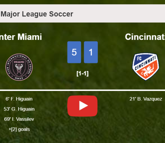 Inter Miami annihilates Cincinnati 5-1 with a superb match. HIGHLIGHTS