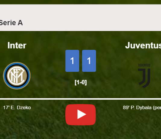 Juventus seizes a draw against Inter. HIGHLIGHTS