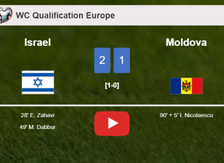Israel prevails over Moldova 2-1. HIGHLIGHTS