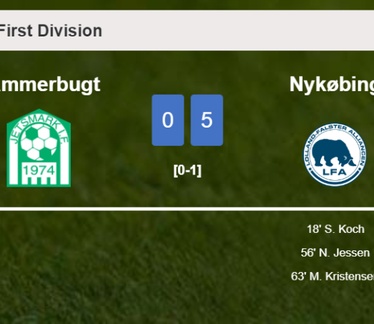 Nykøbing overcomes Jammerbugt 5-0 after playing a incredible match