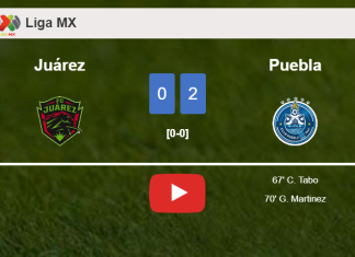 Puebla surprises Juárez with a 2-0 win. HIGHLIGHTS