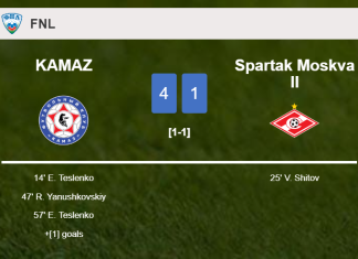 KAMAZ annihilates Spartak Moskva II 4-1 