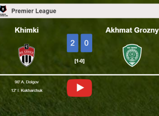 Khimki overcomes Akhmat Grozny 2-0 on Sunday. HIGHLIGHTS
