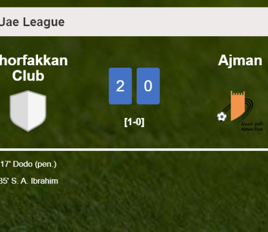 Khorfakkan Club overcomes Ajman 2-0 on Friday