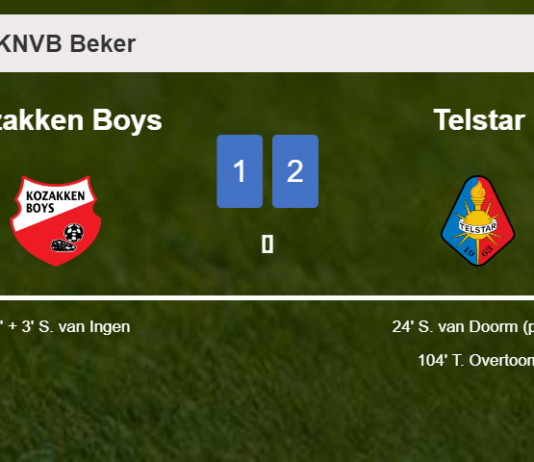 Telstar clutches a 2-1 win against Kozakken Boys